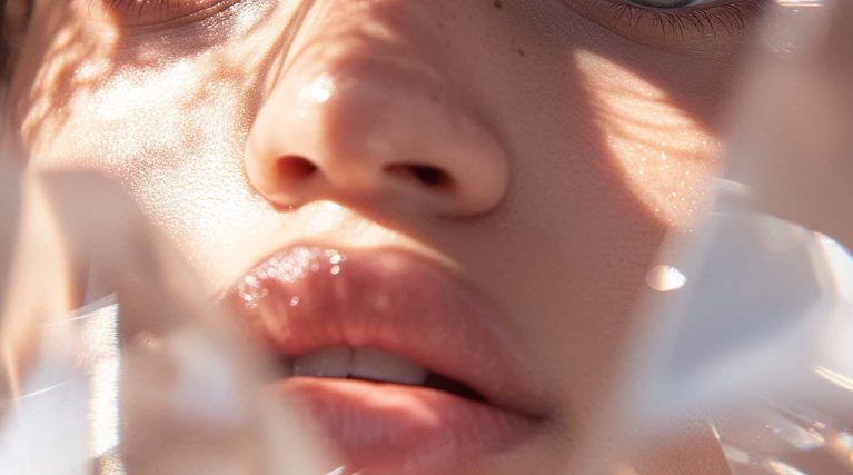 Light dances across the subject's face through prisms, creating striking reflections and abstract shapes. The result is a captivating and artistic portrayal that highlights unique features Light dances across the subject's face through prisms, creating striking reflections and abstract shapes. The result is a captivating and artistic portrayal that highlights unique features.