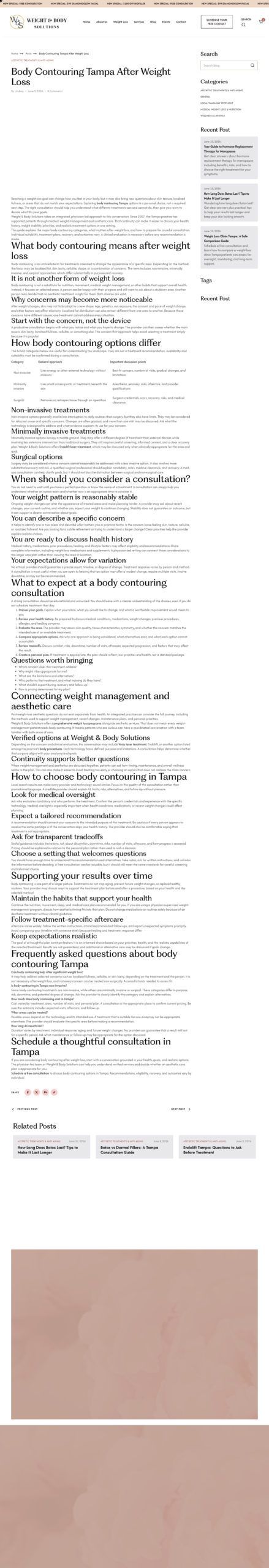 Patient discussing body contouring options after weight loss with a medical provider in Tampa