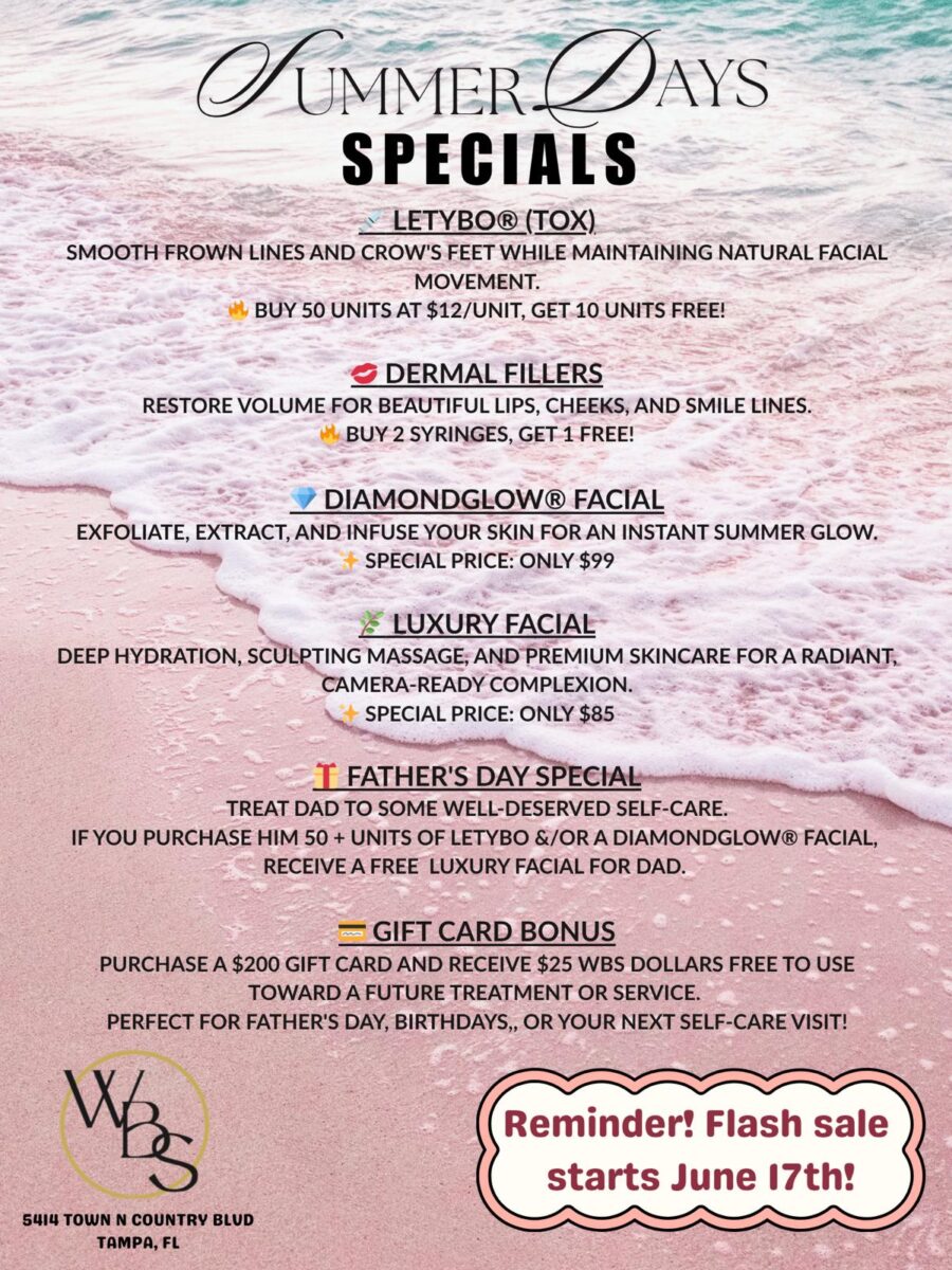 June 2026 Summer Days Specials flyer for Weight and Body Solutions