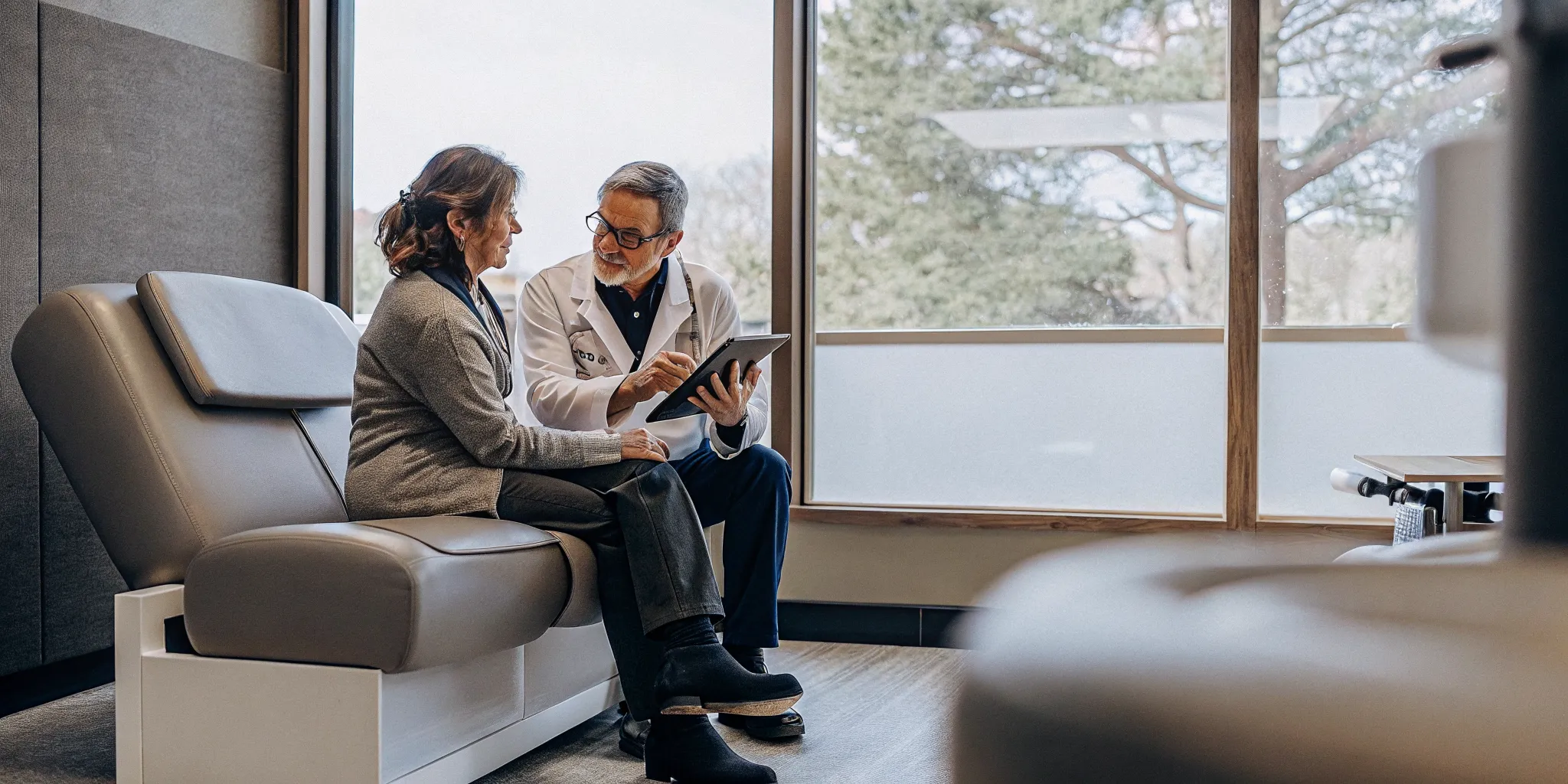 Clinical consultation between medical practitioner and patient