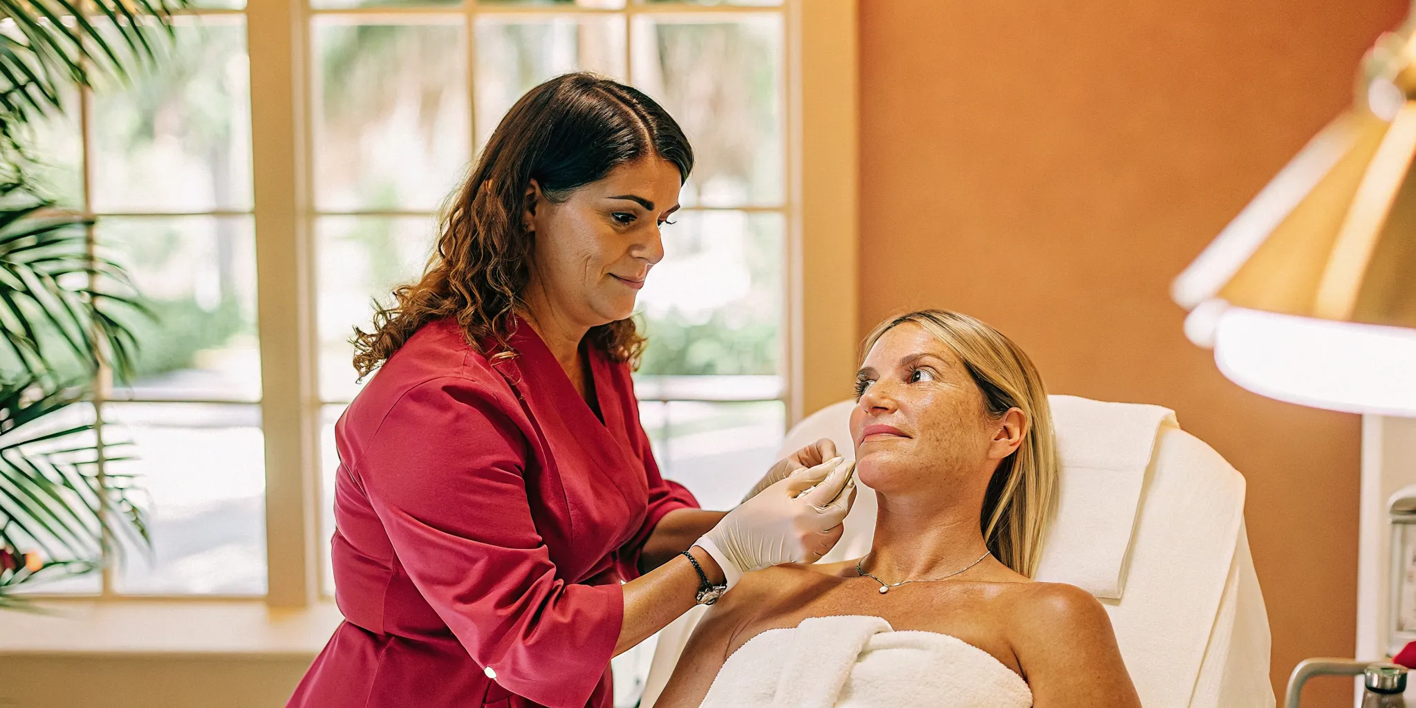Woman discussing a PDO thread lift with a medical aesthetics provider in Tampa