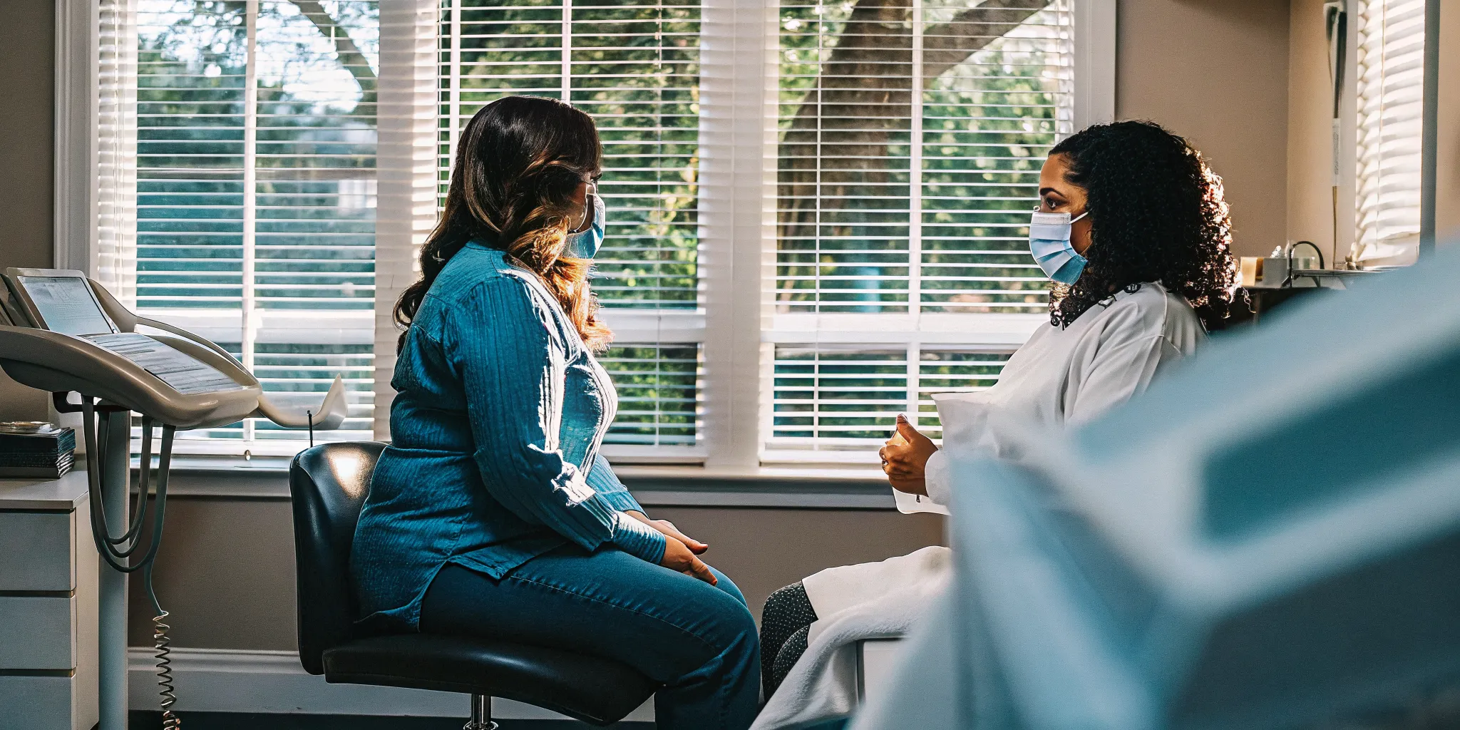 Patient discussing pellet therapy with a Tampa medical provider