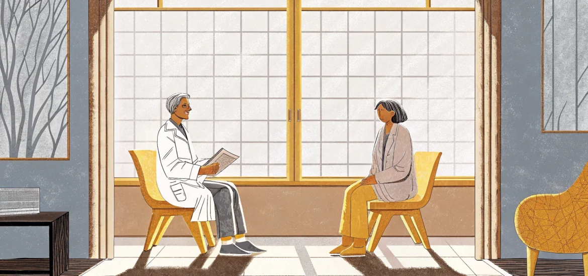 semaglutide-vs-tirzepatide-side-effects Physician and patient discussing injectable weight loss medication options